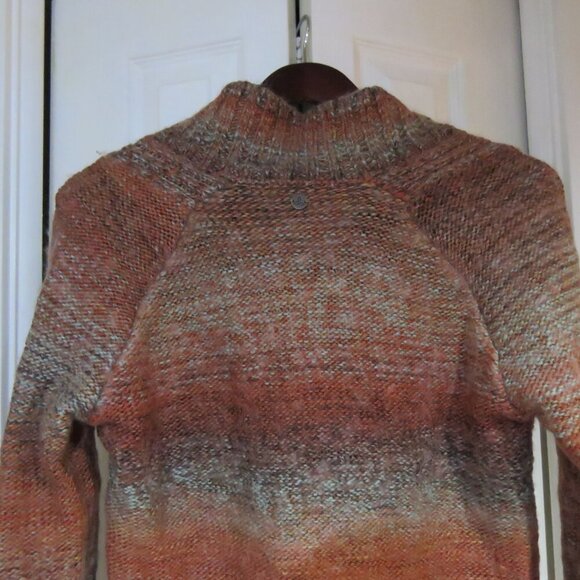 PRANA Clause Marled Knit V Neck Sweater in Sundried Terracotta - Size XS - Picture 10 of 14